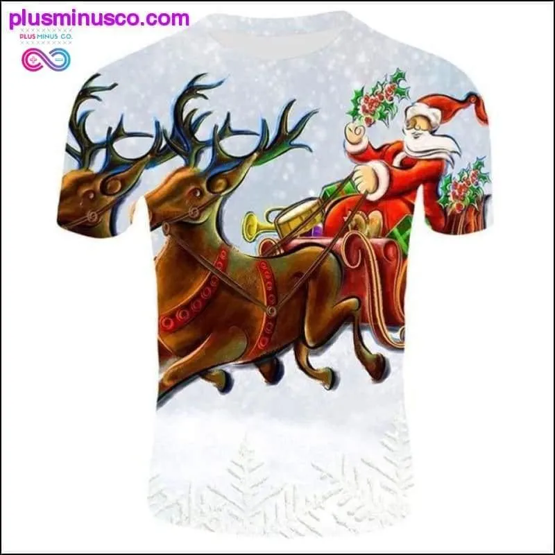 Fashion Christmas T-Shirts for Men - Funny Santa Claus