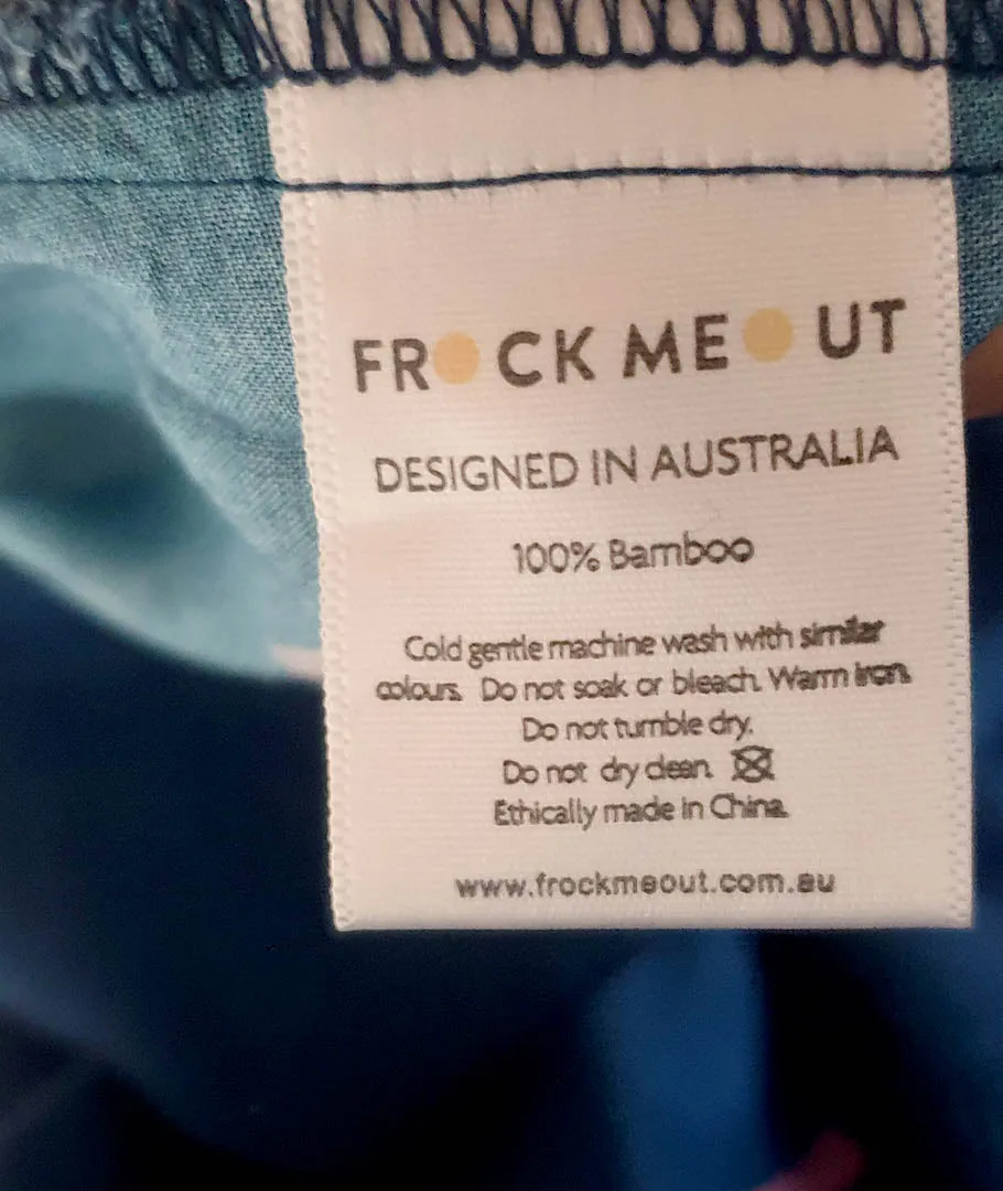 Frock Me Out blue bamboo dress size XXL