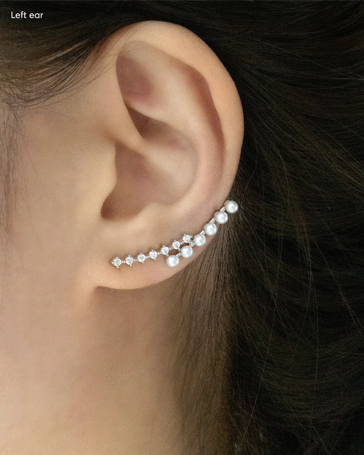 GALA Crawler Ear Cuffs in Silver
