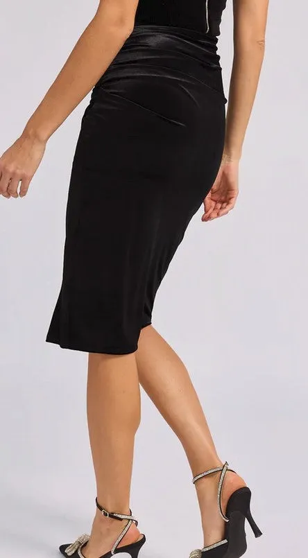 Generation Love Freya Velour Skirt - Black
