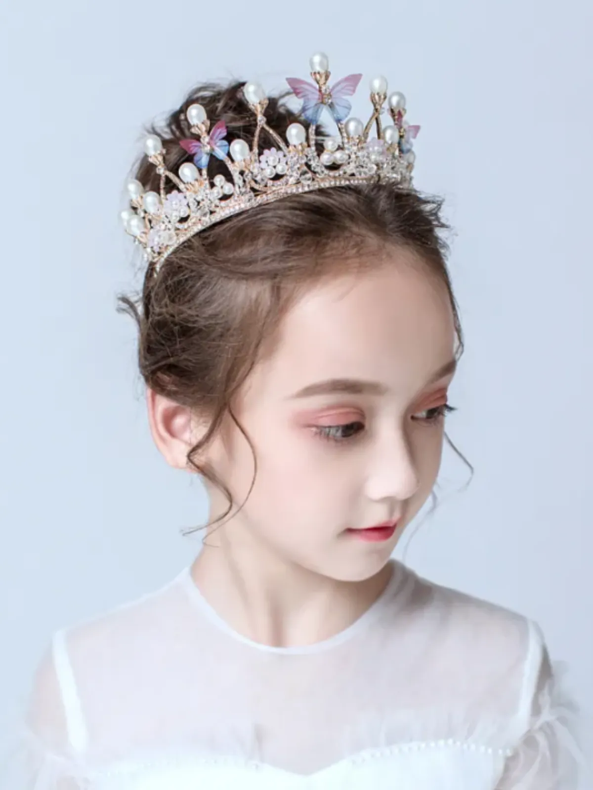 Glammed Up Butterfly Pearl Crown