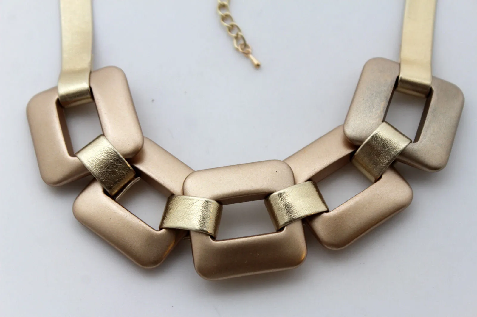 Gold Silver Chunky Chain Thick Links Short Choker Necklace