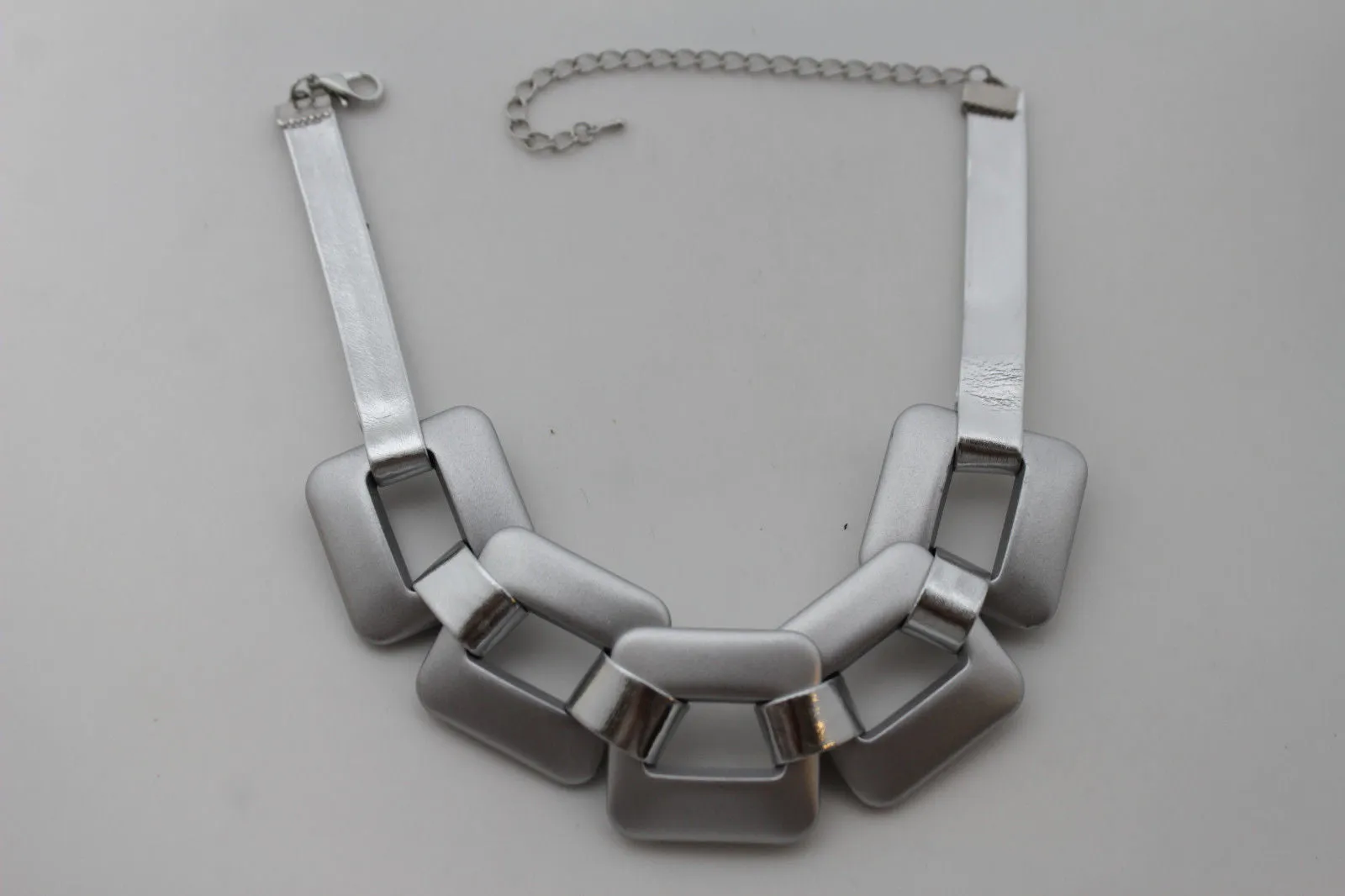 Gold Silver Chunky Chain Thick Links Short Choker Necklace