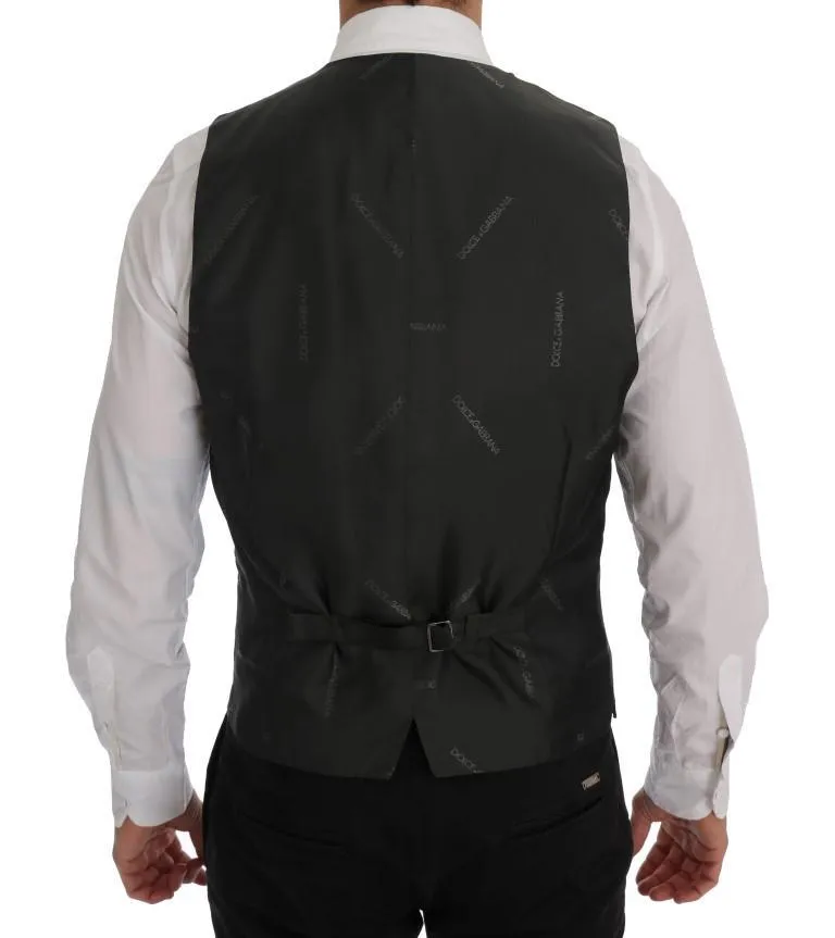 Gray Wool Stretch Vest
