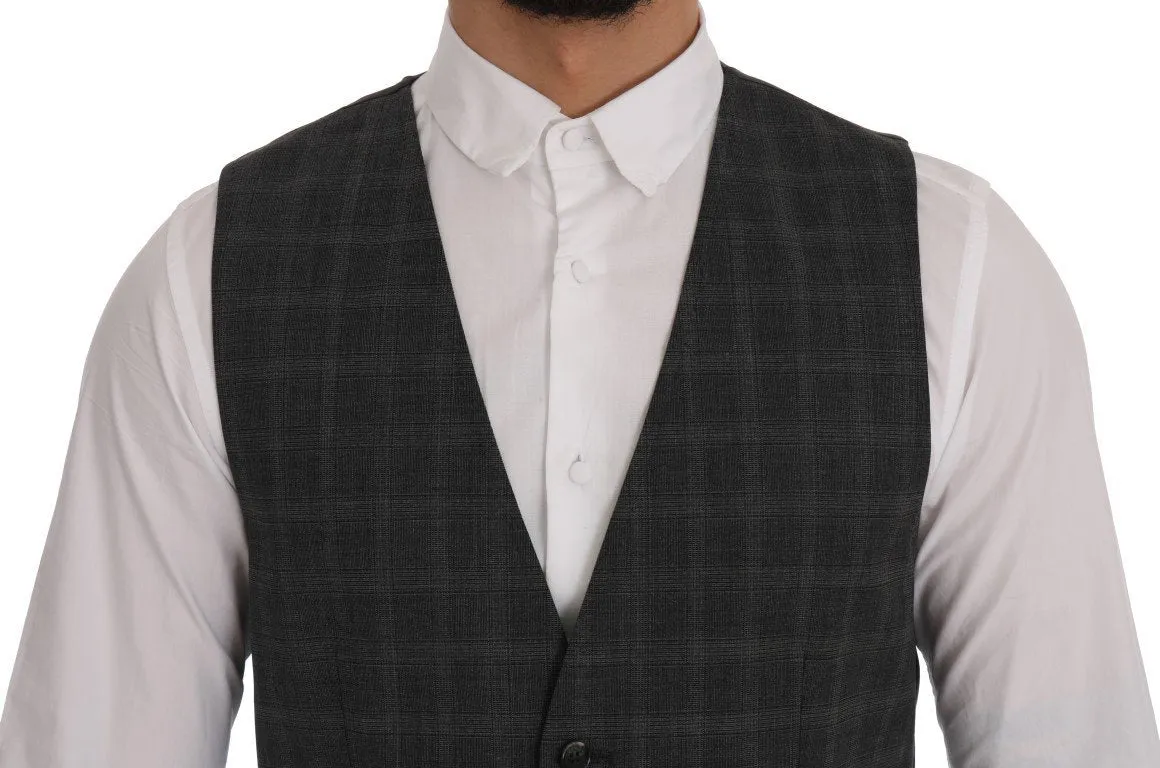 Gray Wool Stretch Vest