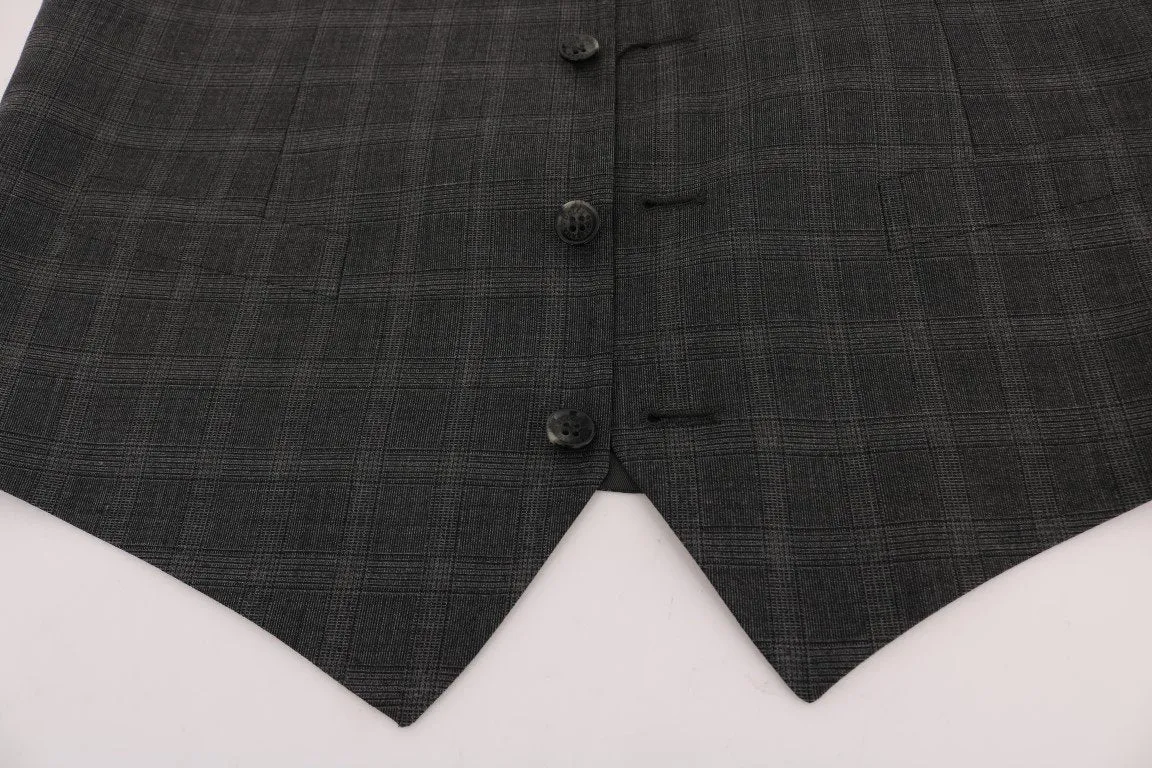 Gray Wool Stretch Vest