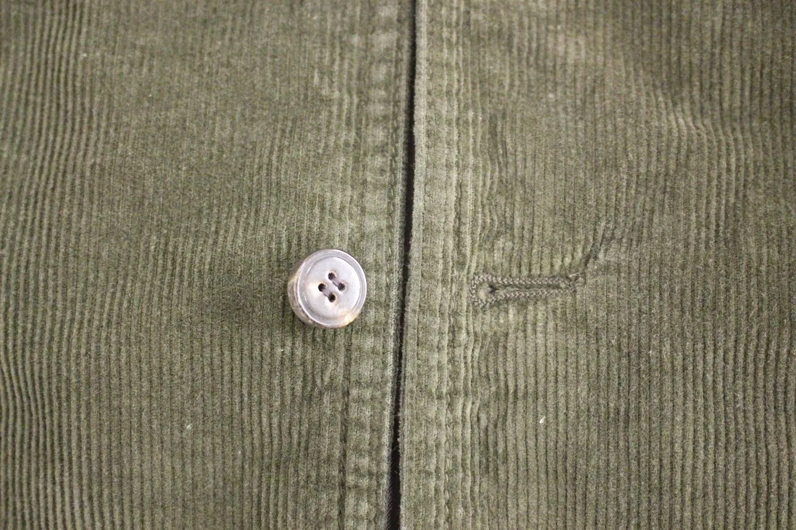 Green Corduroys Single Breasted Vest