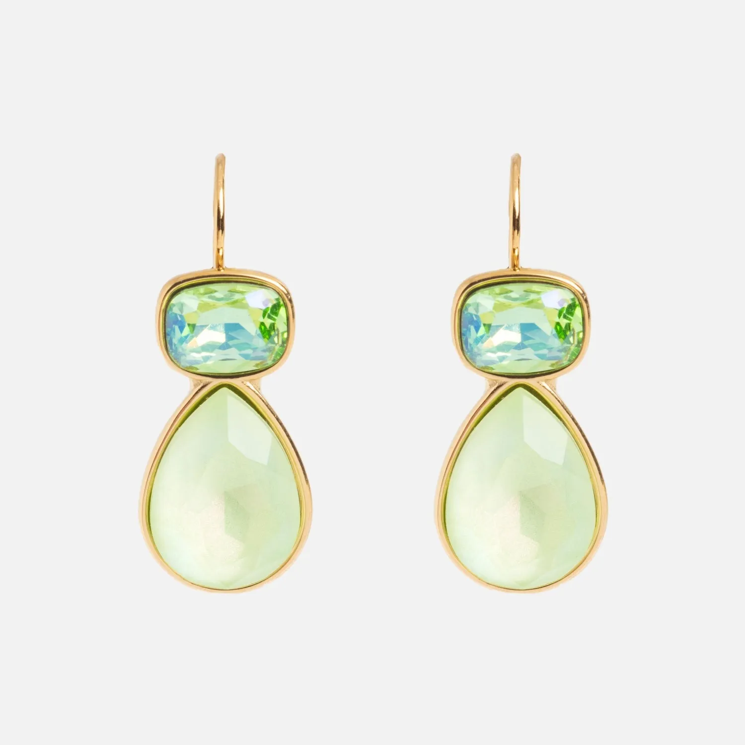 Green Drop Earrings