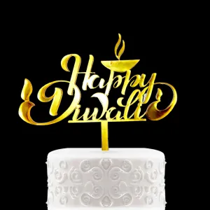HAPPY DIWALI ACRYLIC CAKE TOPPER
