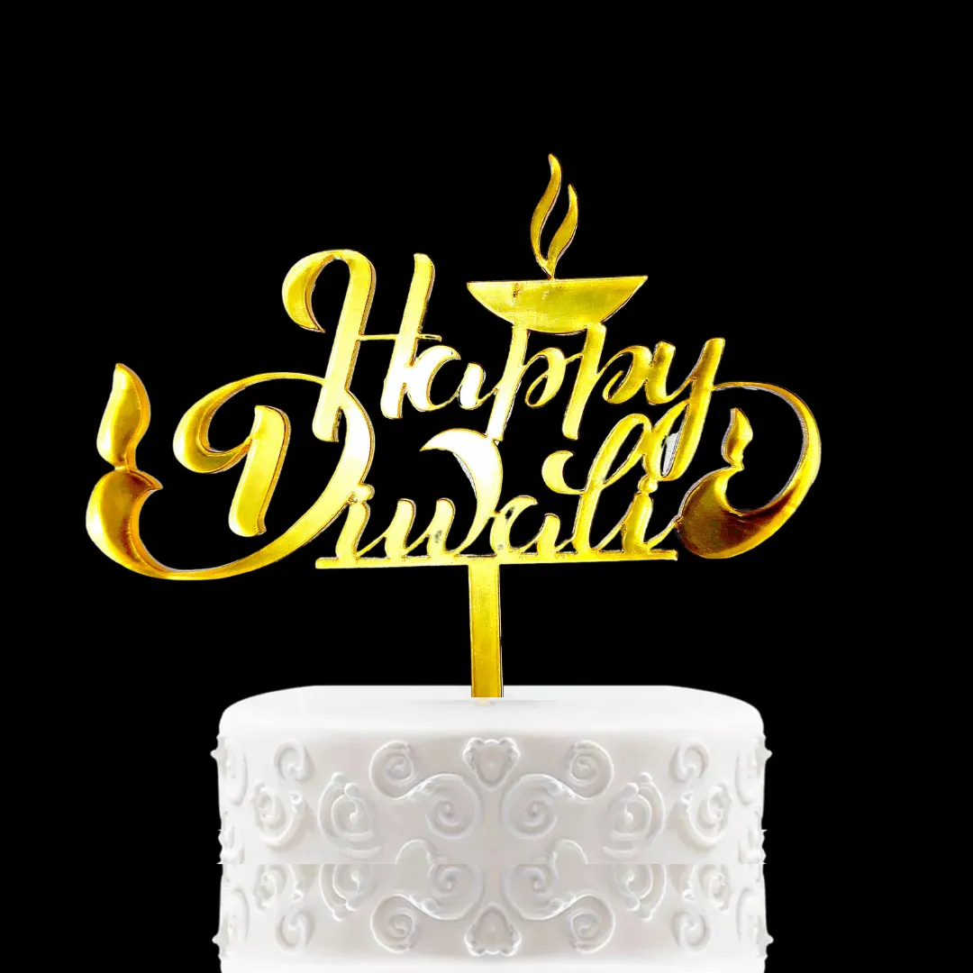 HAPPY DIWALI ACRYLIC CAKE TOPPER