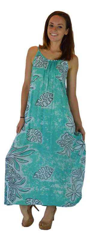 Holoholo - Bali Dress - Long - Tahitian - Turquoise