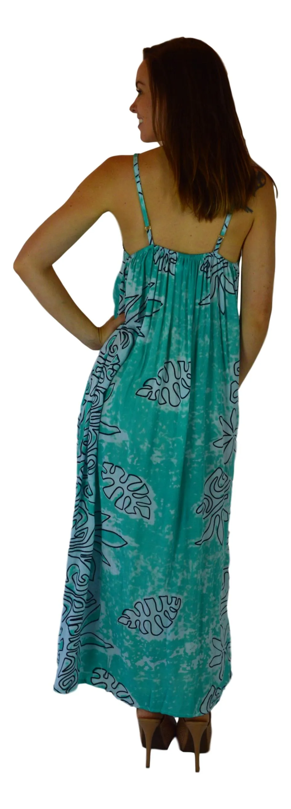 Holoholo - Bali Dress - Long - Tahitian - Turquoise