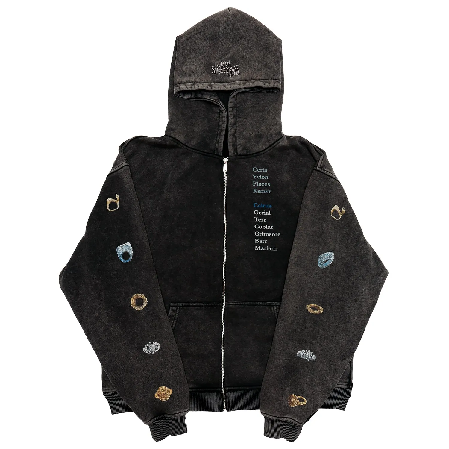 Horns Zip Up Hoodie