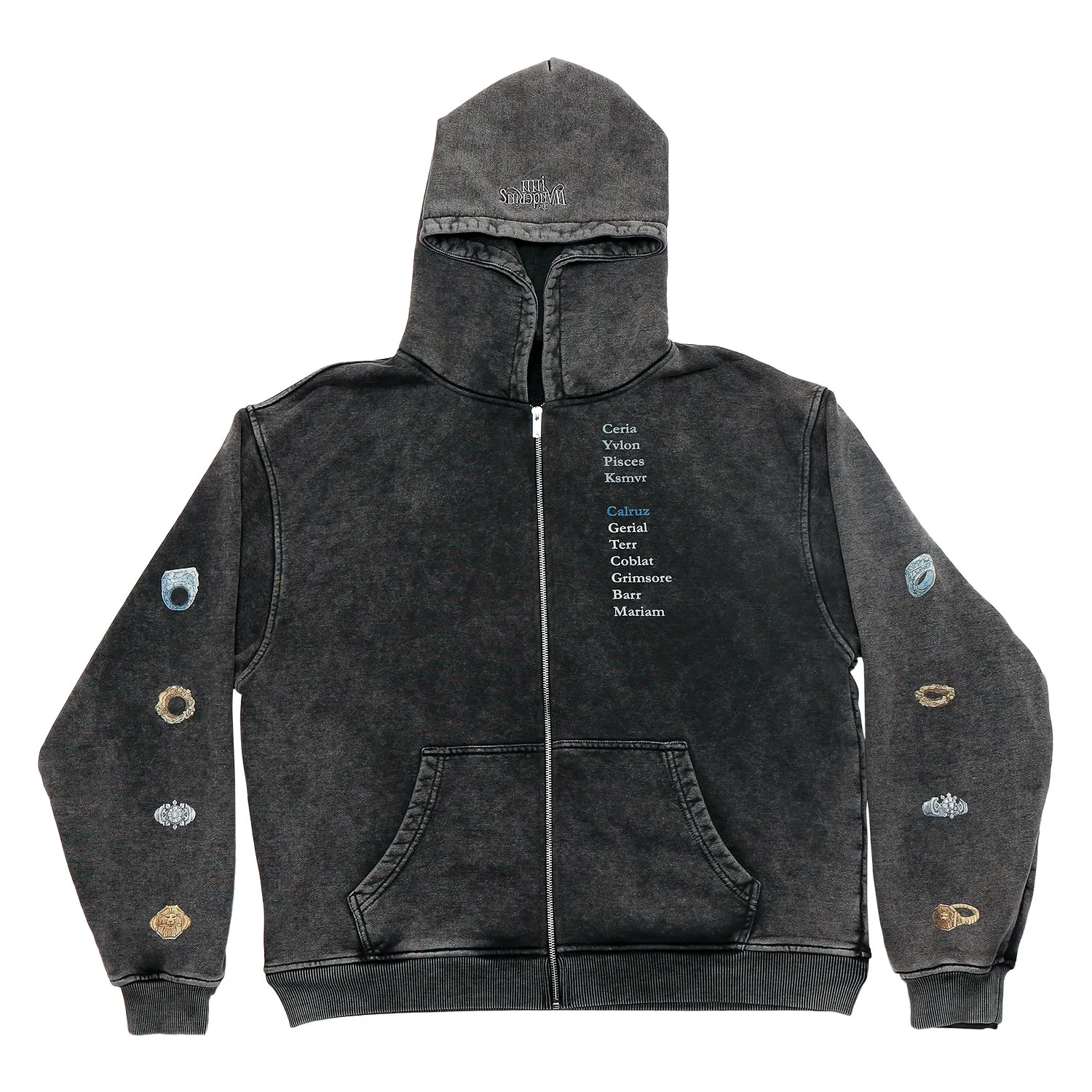 Horns Zip Up Hoodie