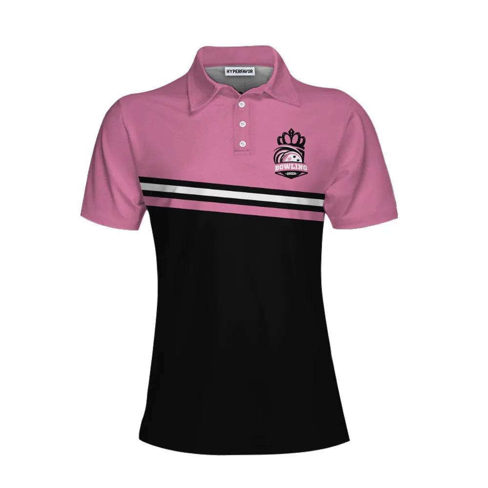 I'm A Classy Sassy Bowling Girl Black And Pink Bowling Women Polo Shirt