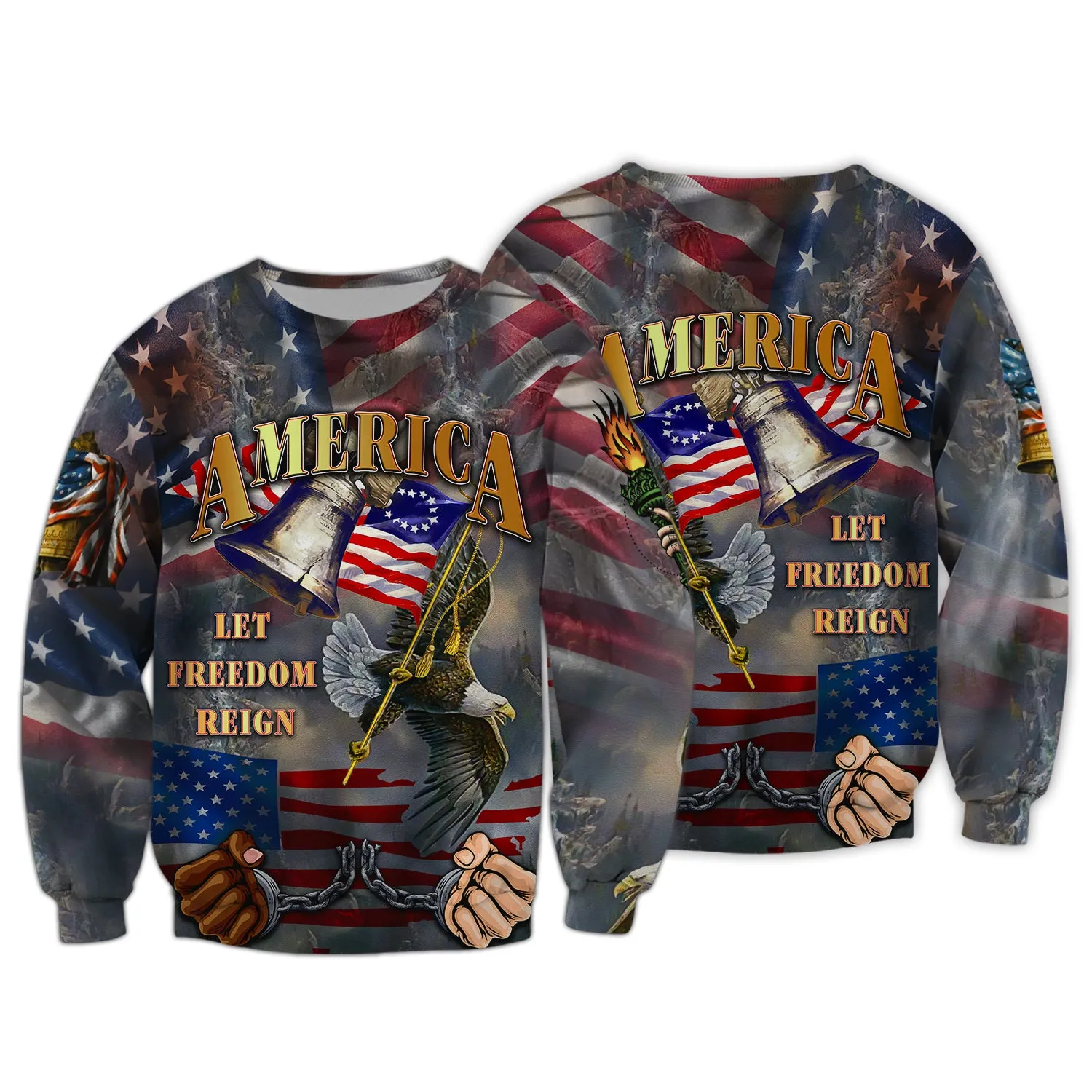 Independence American Let Freedom Reign 3D Full Print