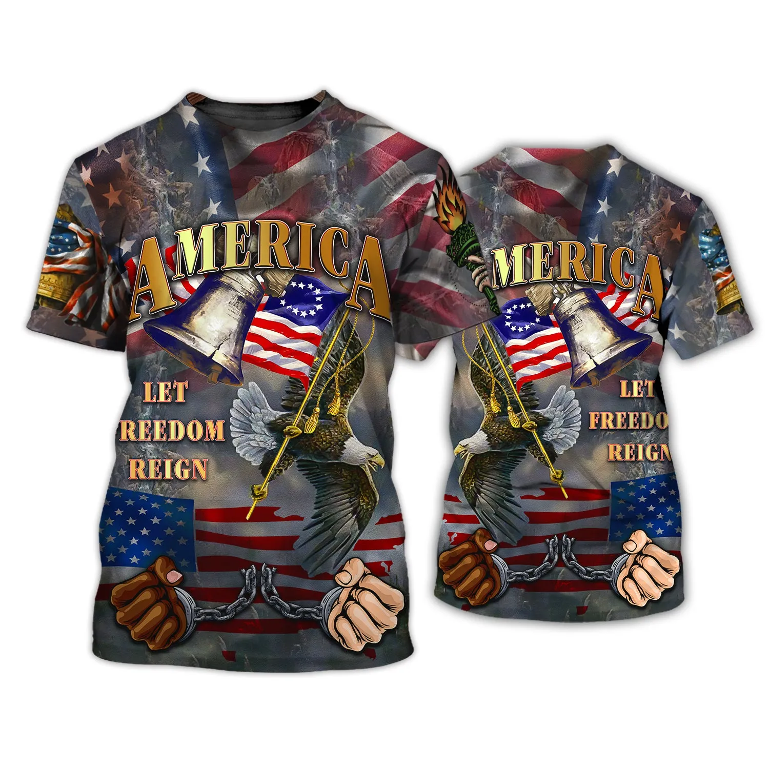 Independence American Let Freedom Reign 3D Full Print