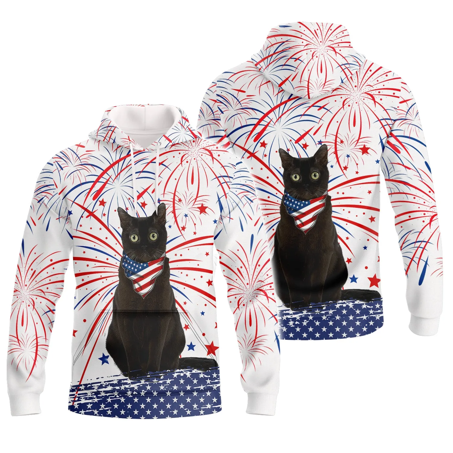 Independence Day Is Coming - Black Cat Full Print
