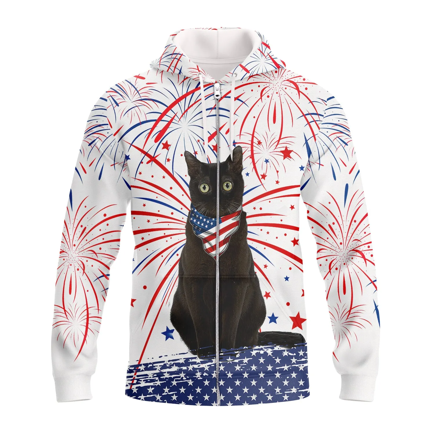 Independence Day Is Coming - Black Cat Full Print