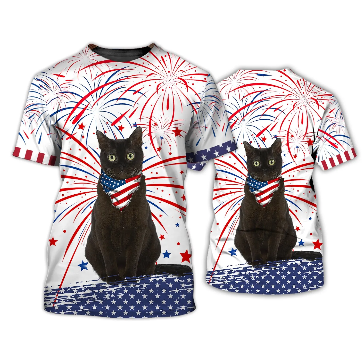 Independence Day Is Coming - Black Cat Full Print
