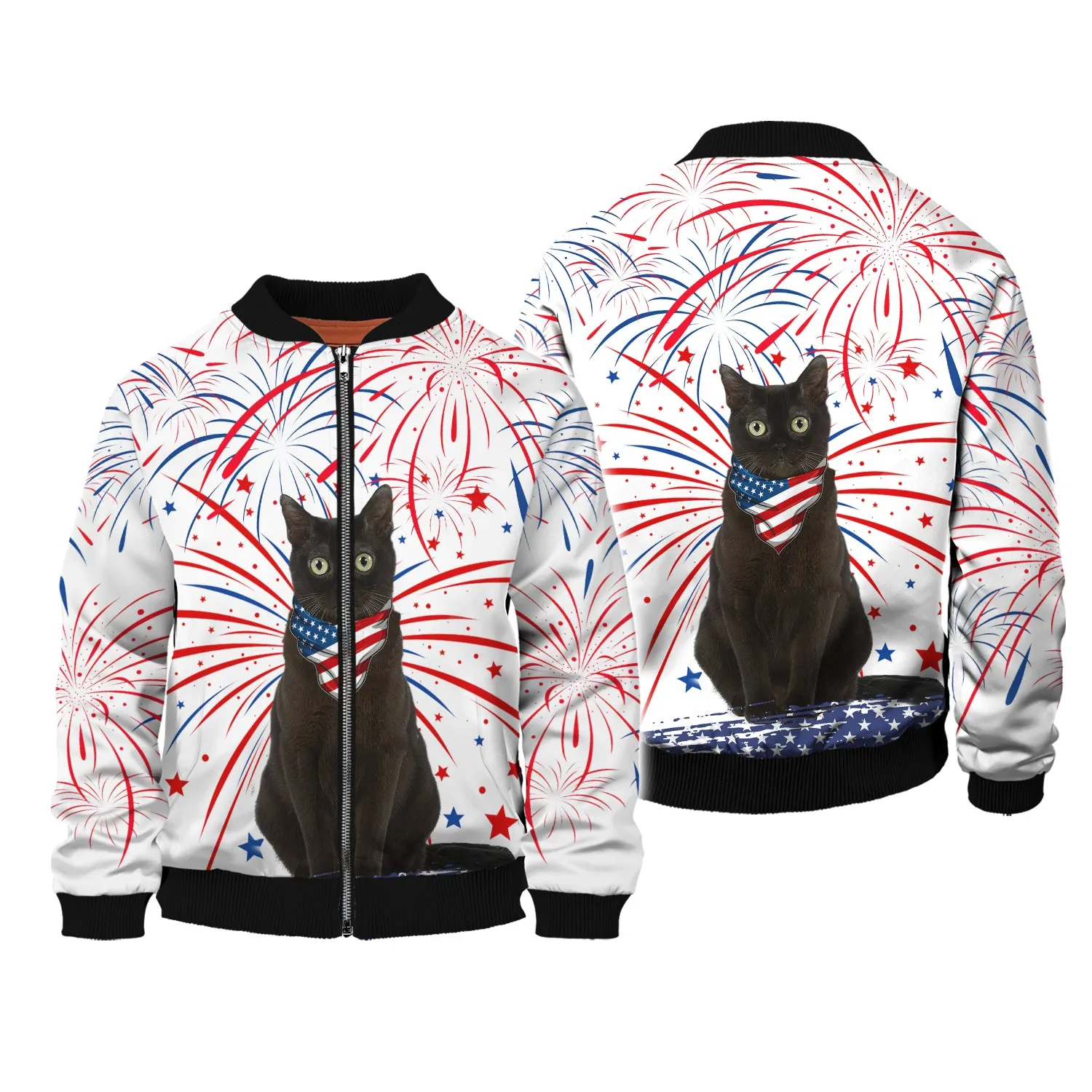 Independence Day Is Coming - Black Cat Full Print
