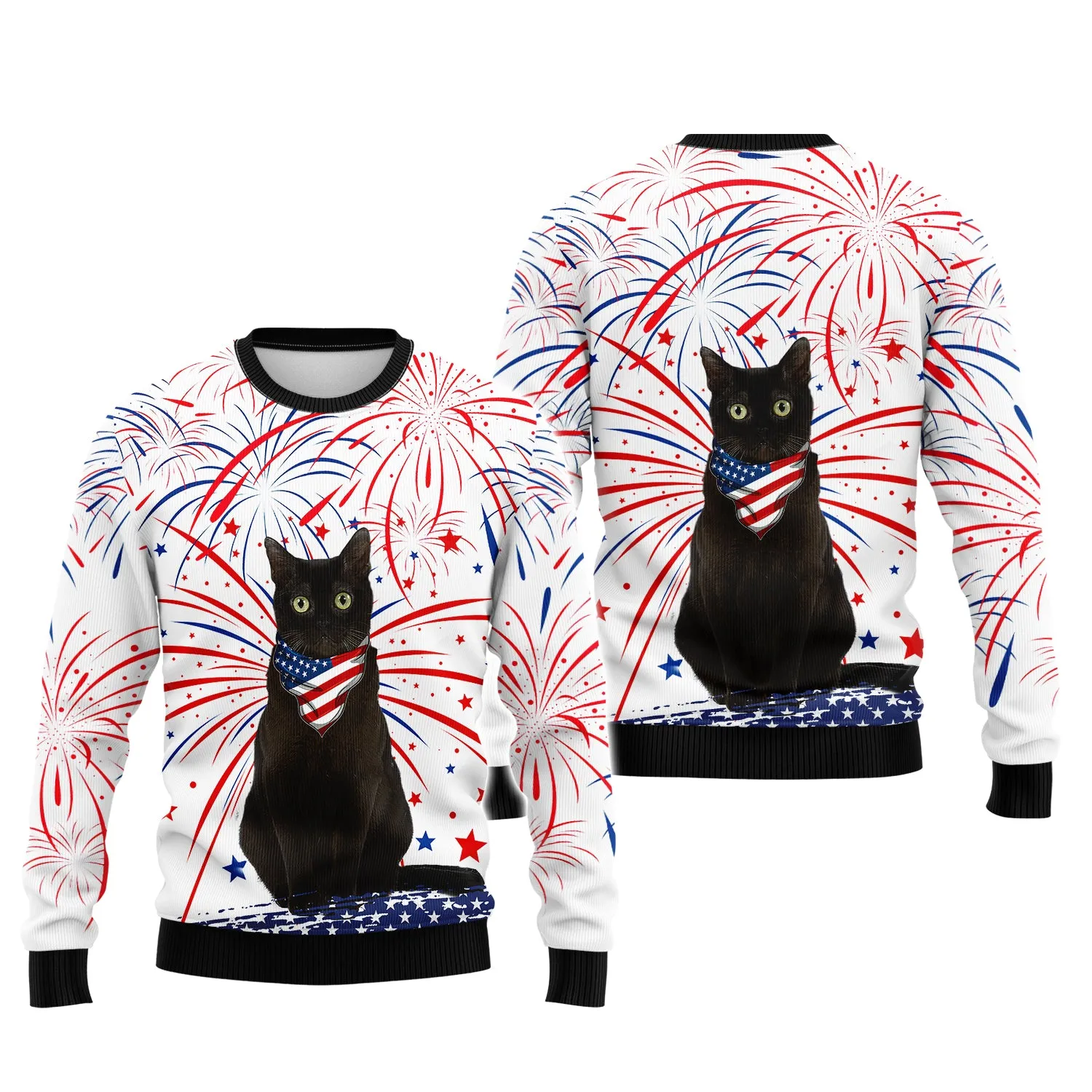 Independence Day Is Coming - Black Cat Full Print