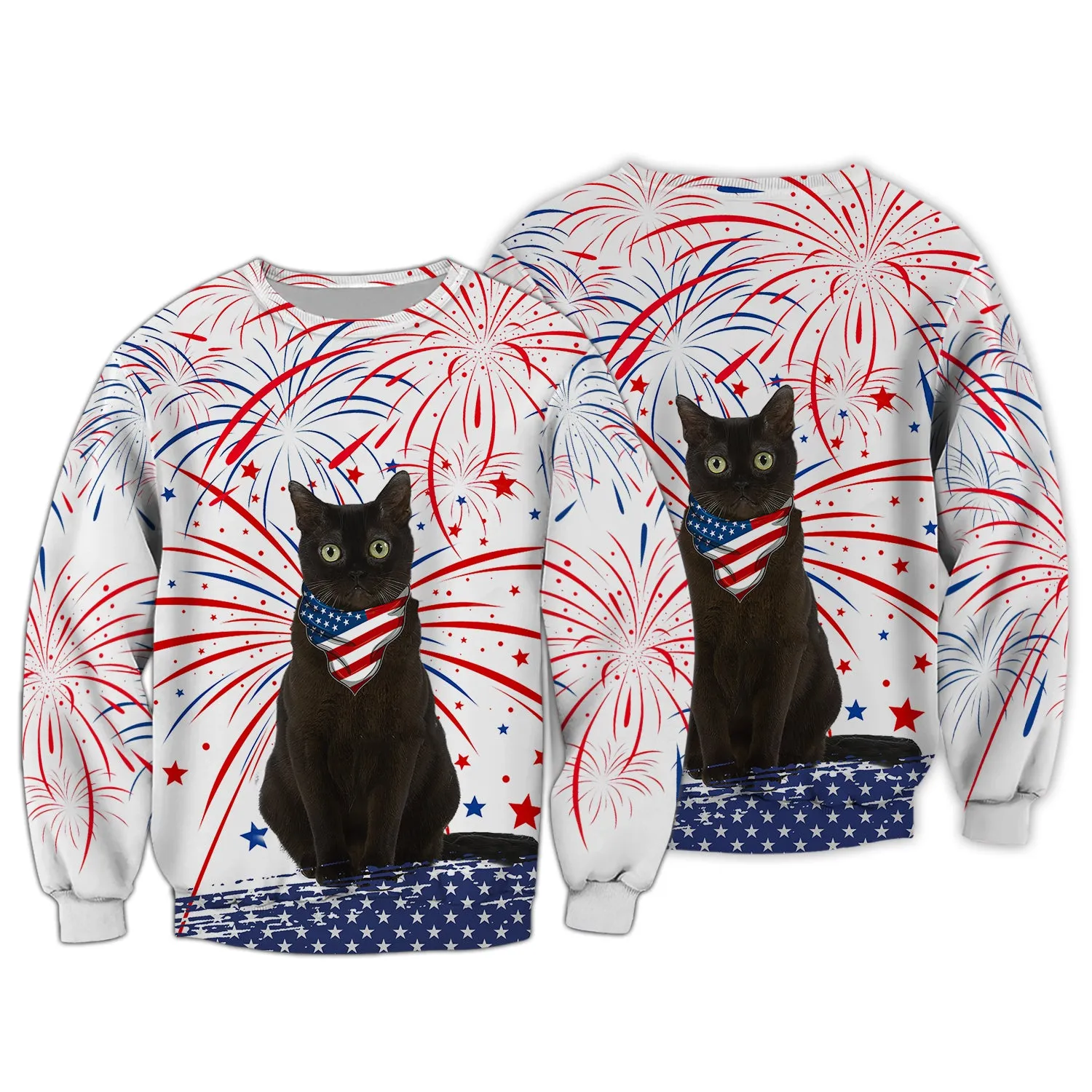Independence Day Is Coming - Black Cat Full Print
