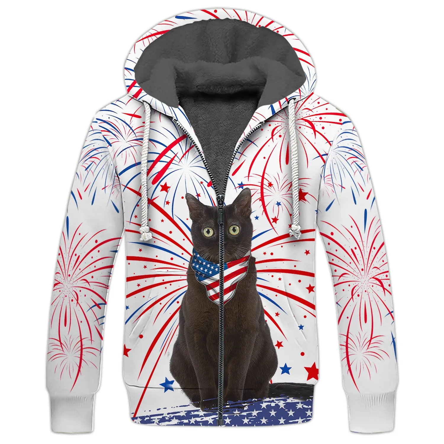 Independence Day Is Coming - Black Cat Full Print