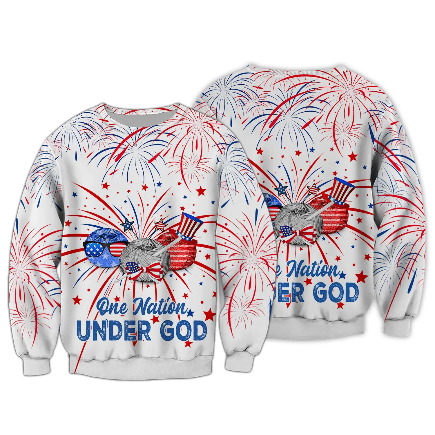 Independence Day Is Coming Crochet One Nation Under God 3D Full Print