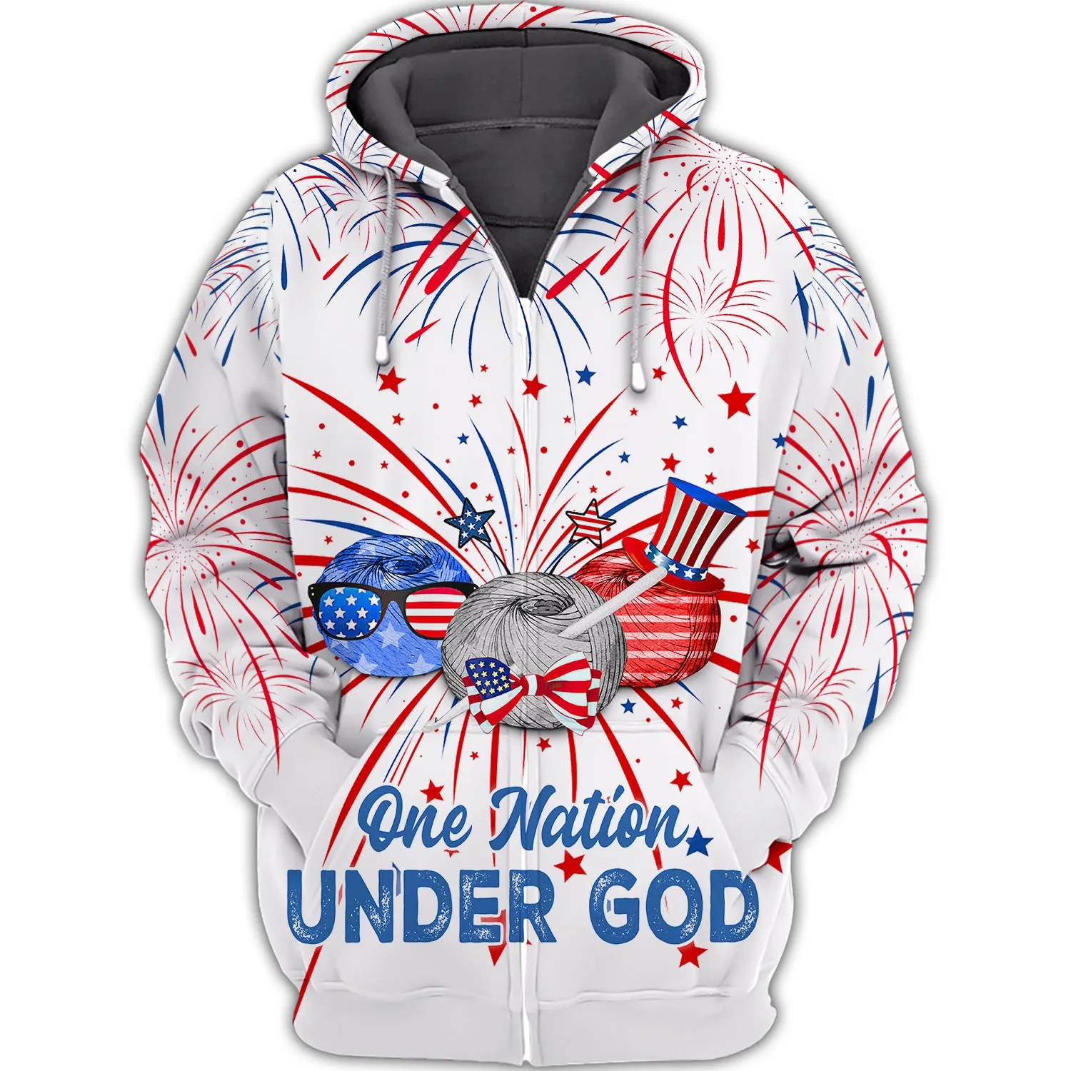 Independence Day Is Coming Crochet One Nation Under God 3D Full Print