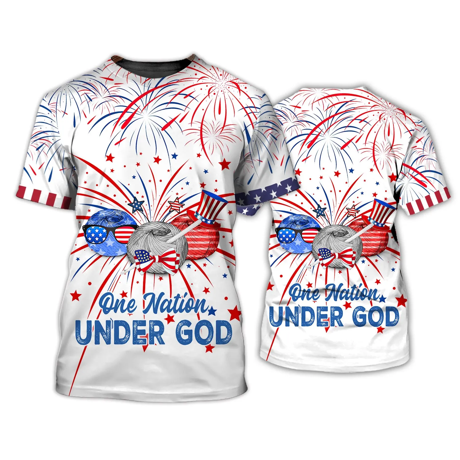 Independence Day Is Coming Crochet One Nation Under God 3D Full Print