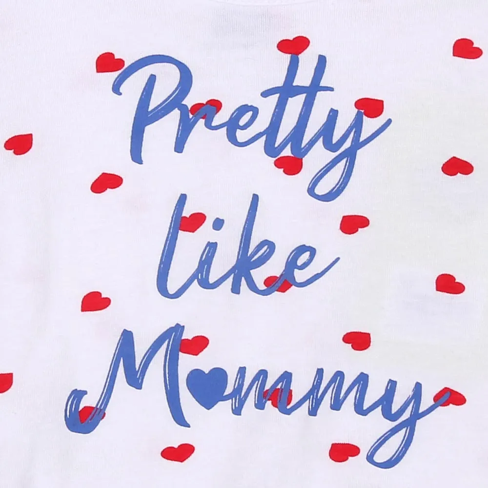 Infant Girls T-Shirt Pretty - White | Bachaa Party Baby Clothes Girls Tops & T-Shirts