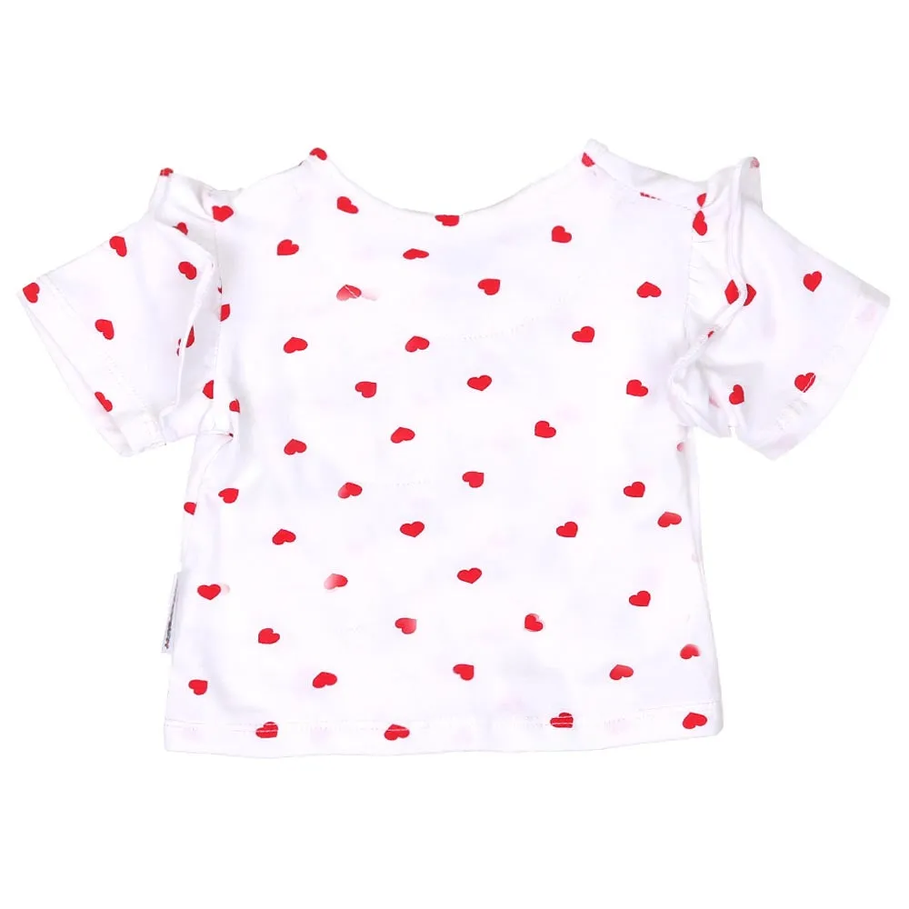 Infant Girls T-Shirt Pretty - White | Bachaa Party Baby Clothes Girls Tops & T-Shirts