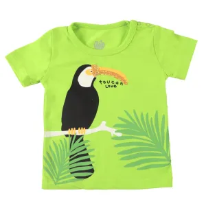 Infant Girls T-Shirts Toucan Love - Acid Lime | Bachaa Party Baby Clothes Girls Tops & T-Shirts