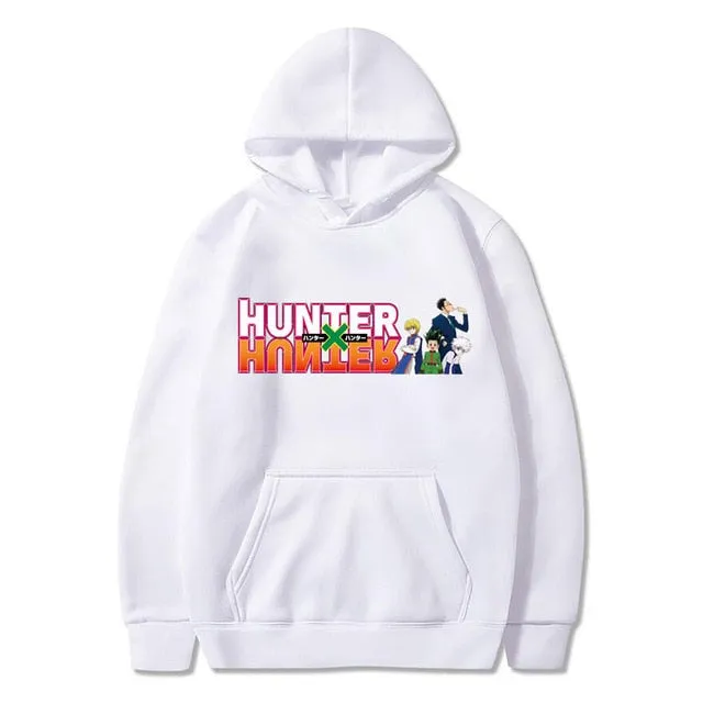 Japanese Anime Funny Killua Eyes Killua HxH Hoodies 2020 Winter Japan Style Hunter X Hunter Sweatshirts Streetwear for Women/men