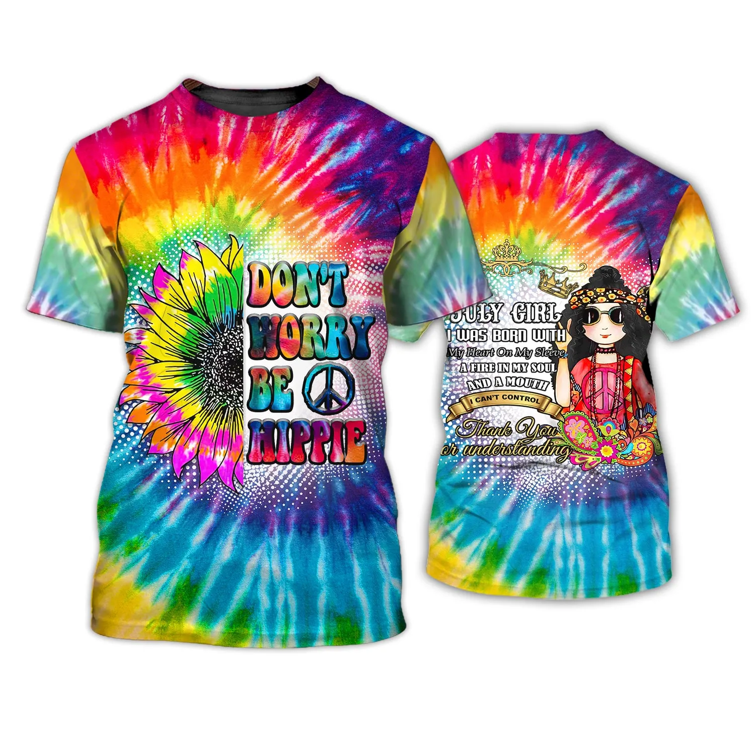 July Girl Hippie - 3D Full Print