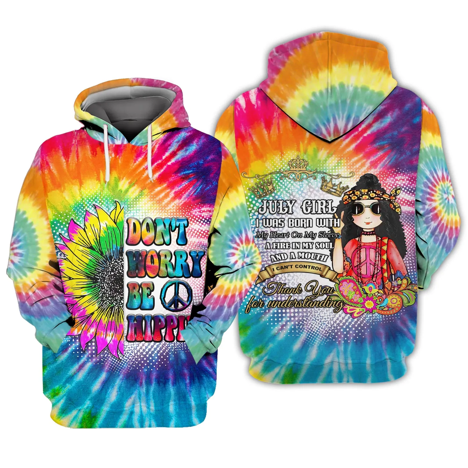 July Girl Hippie - 3D Full Print