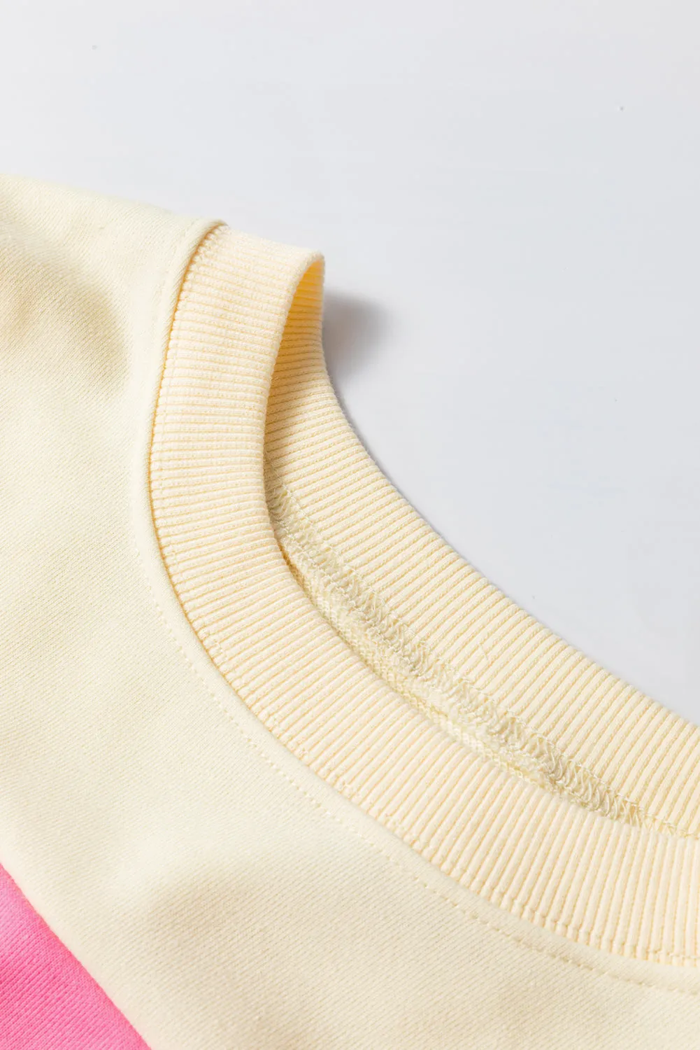 KaleaBoutique Colorblock Patchwork Crewneck Drop Shoulder Sweatshirt