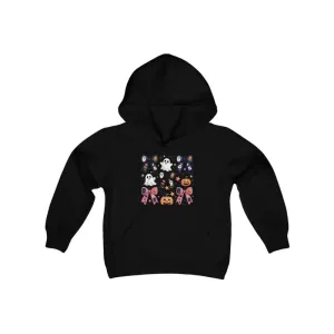 Kids Cozy Halloween Coquette Youth Heavy Blend Hoodie