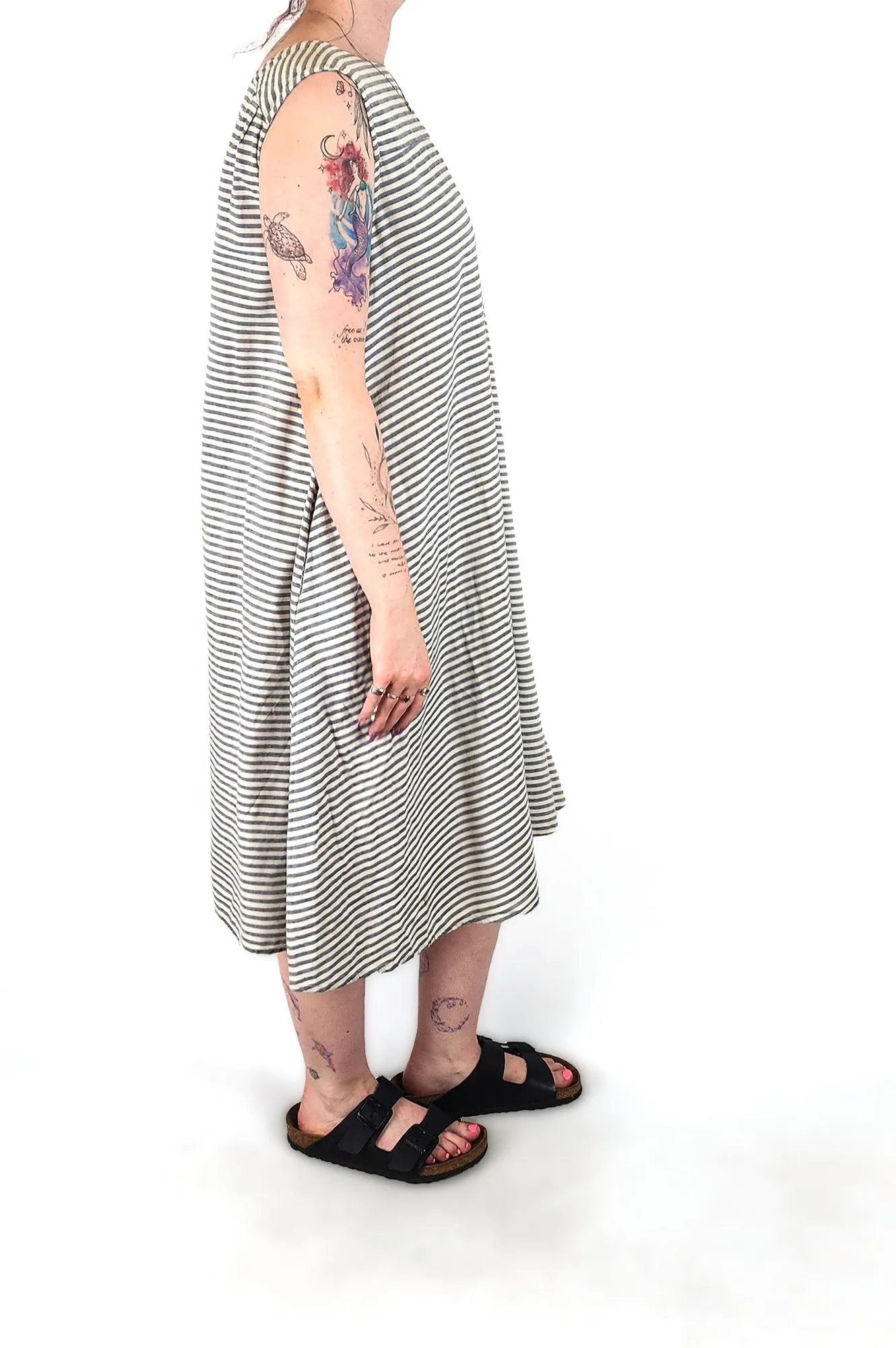Kowtow blue striped dress size medium