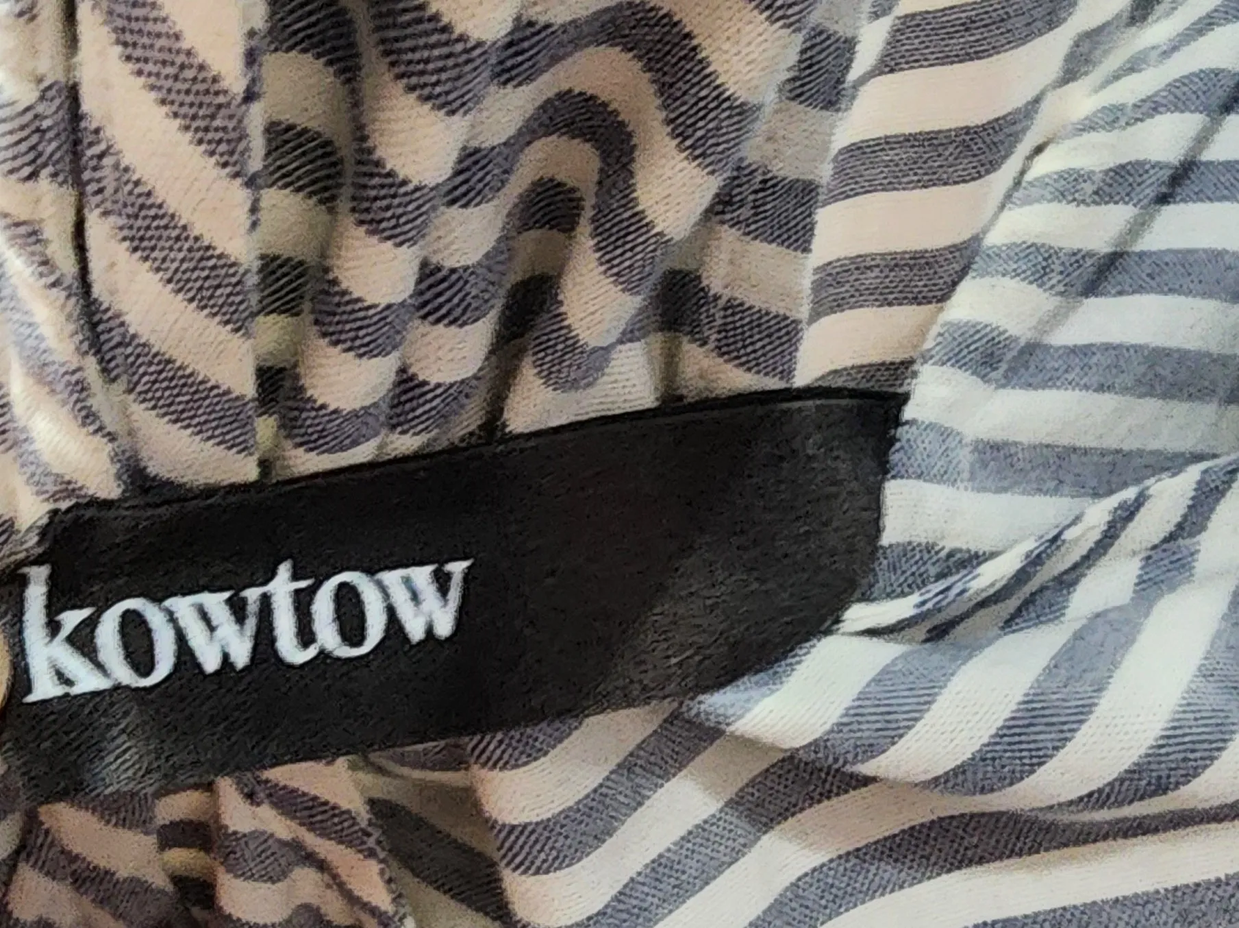 Kowtow blue striped dress size medium