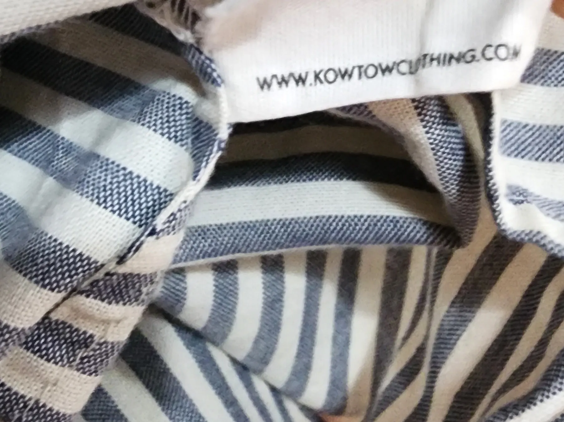 Kowtow blue striped dress size medium