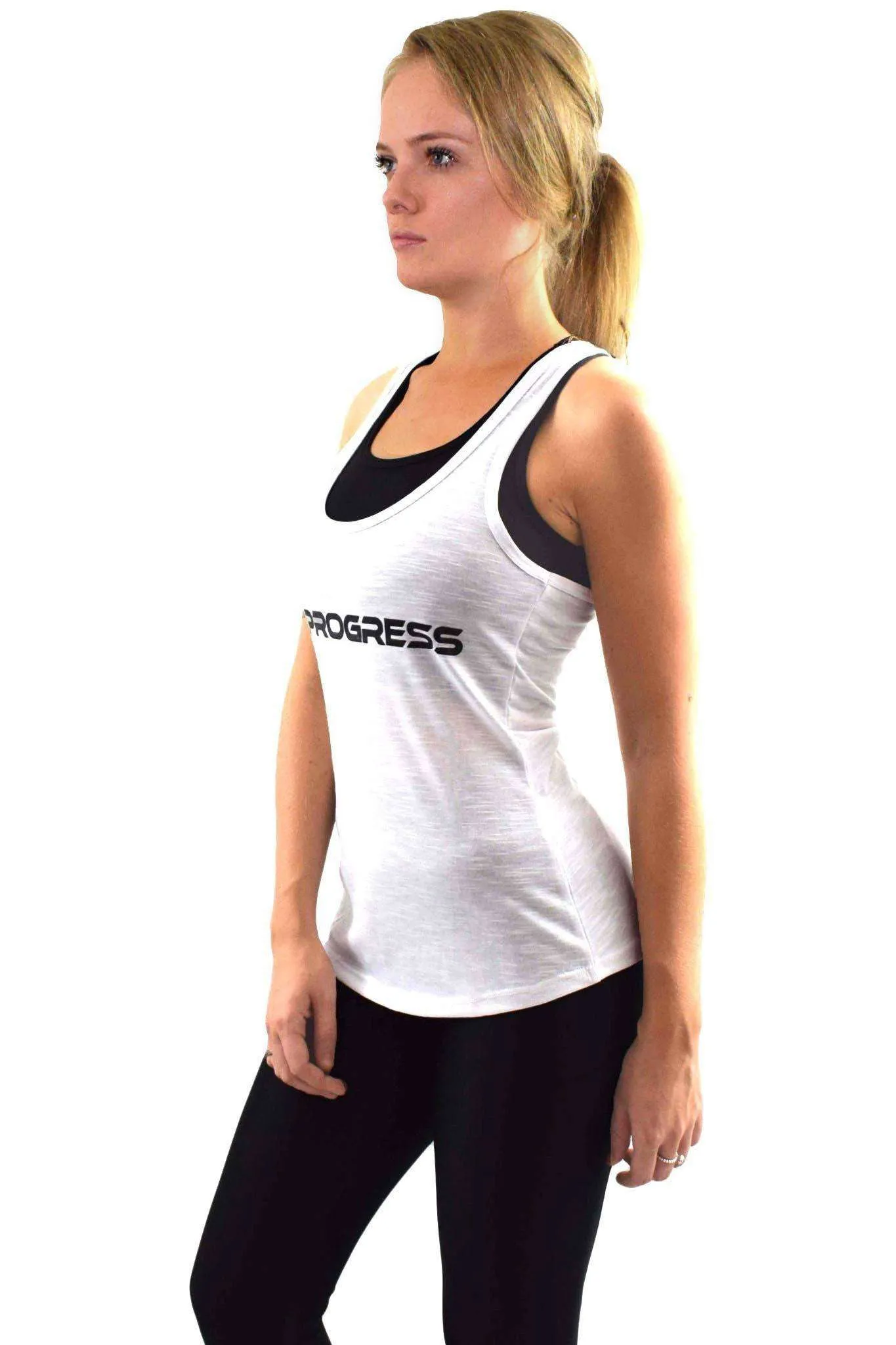 Ladies Essential Slub Vest (White)