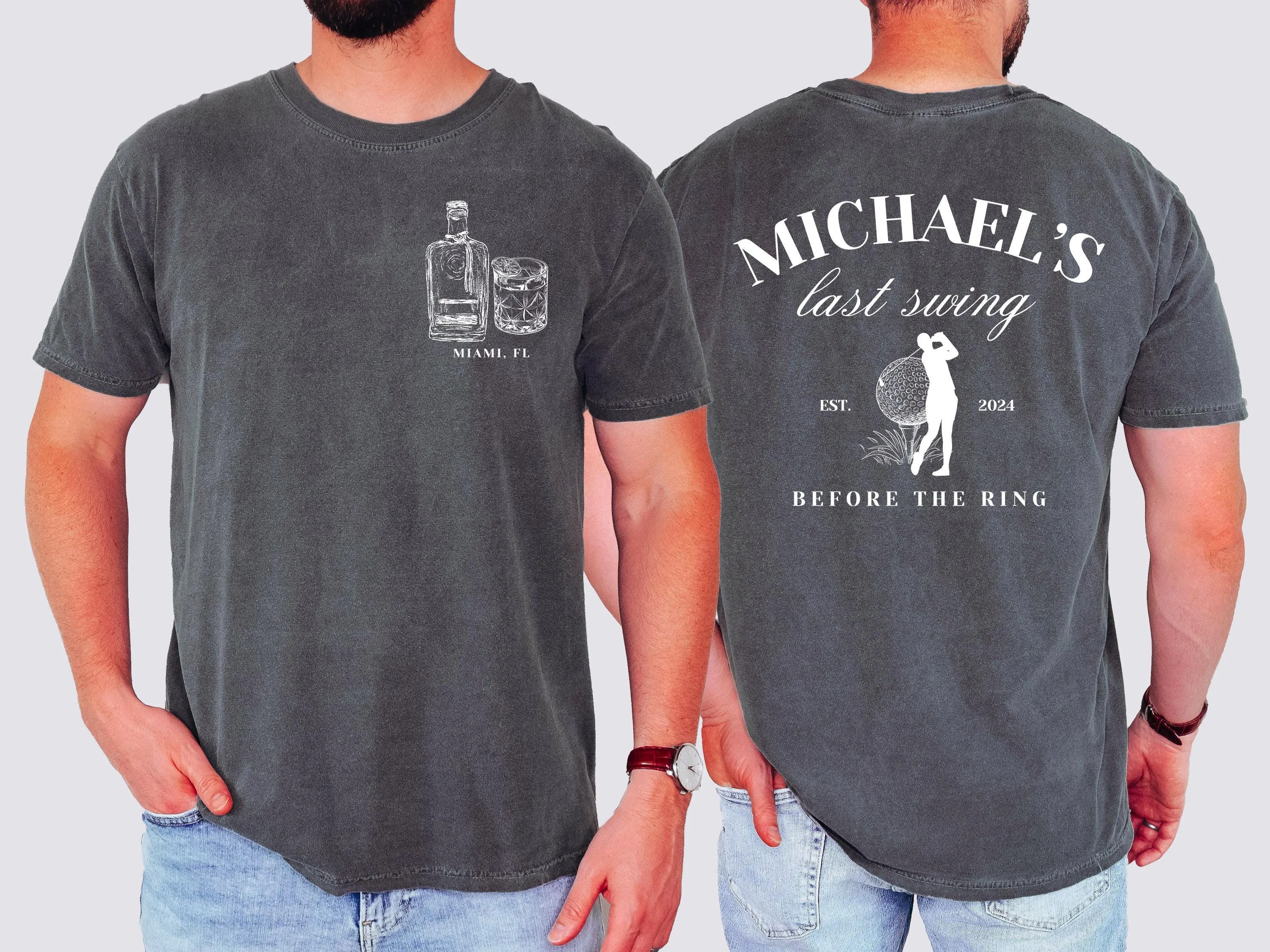 Last Swing Before The Ring Bachelor Party Shirts for Golf Trip