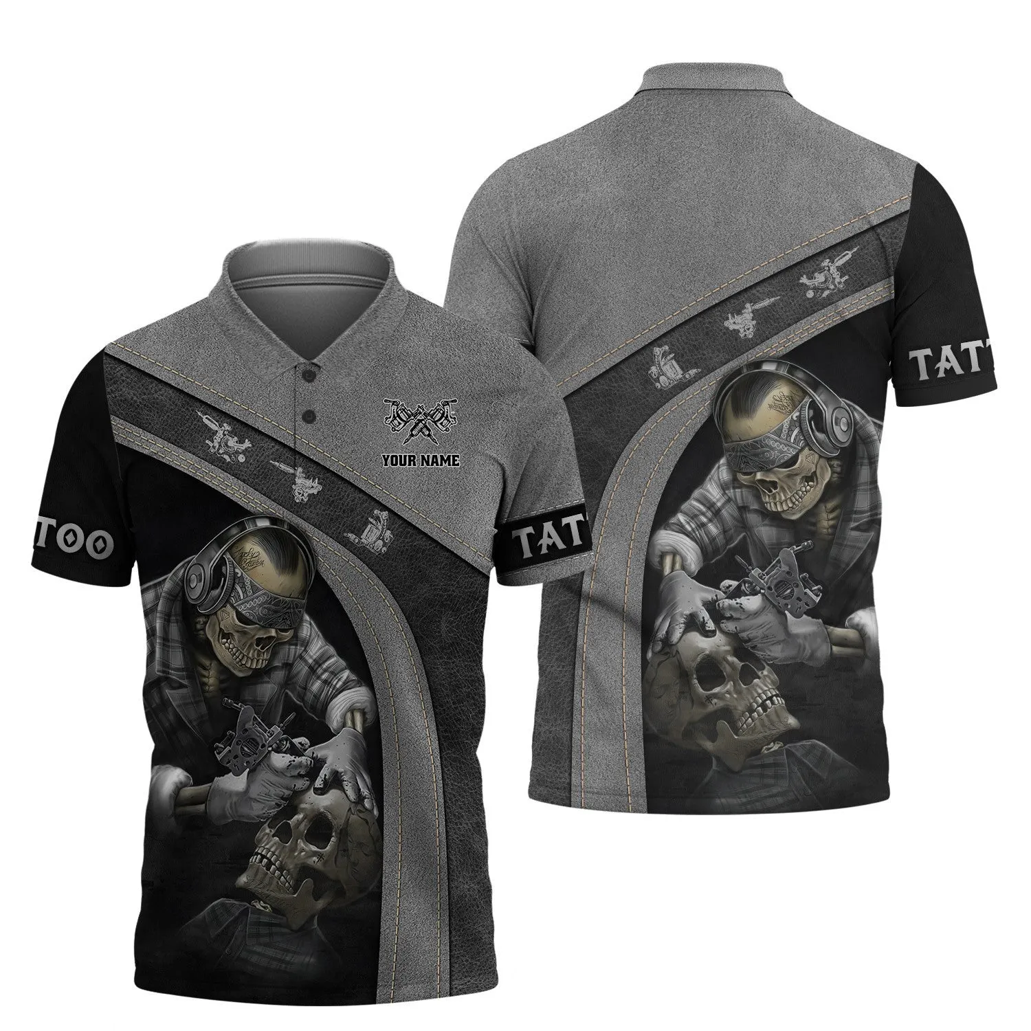Latest Tattoo Artist Shop Personalized Name Zipper Hoodie, 3D Hoodie