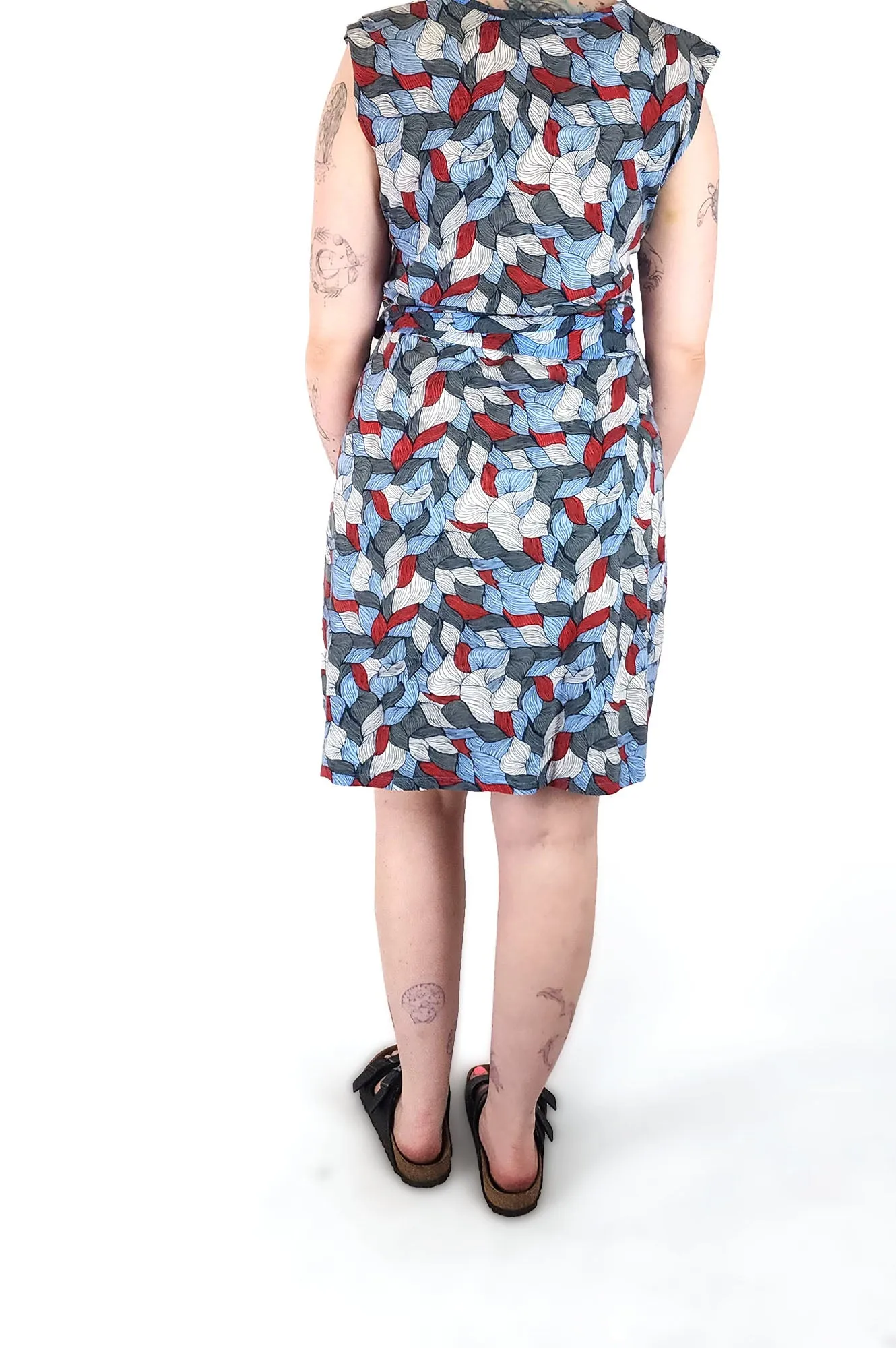 Leonard St blue cotton dress size 14 (best fits 12-14)