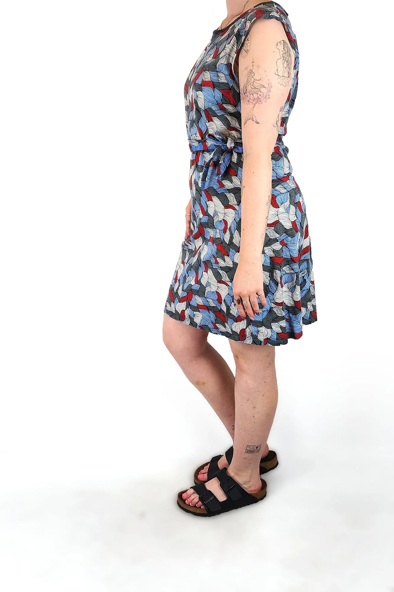 Leonard St blue cotton dress size 14 (best fits 12-14)