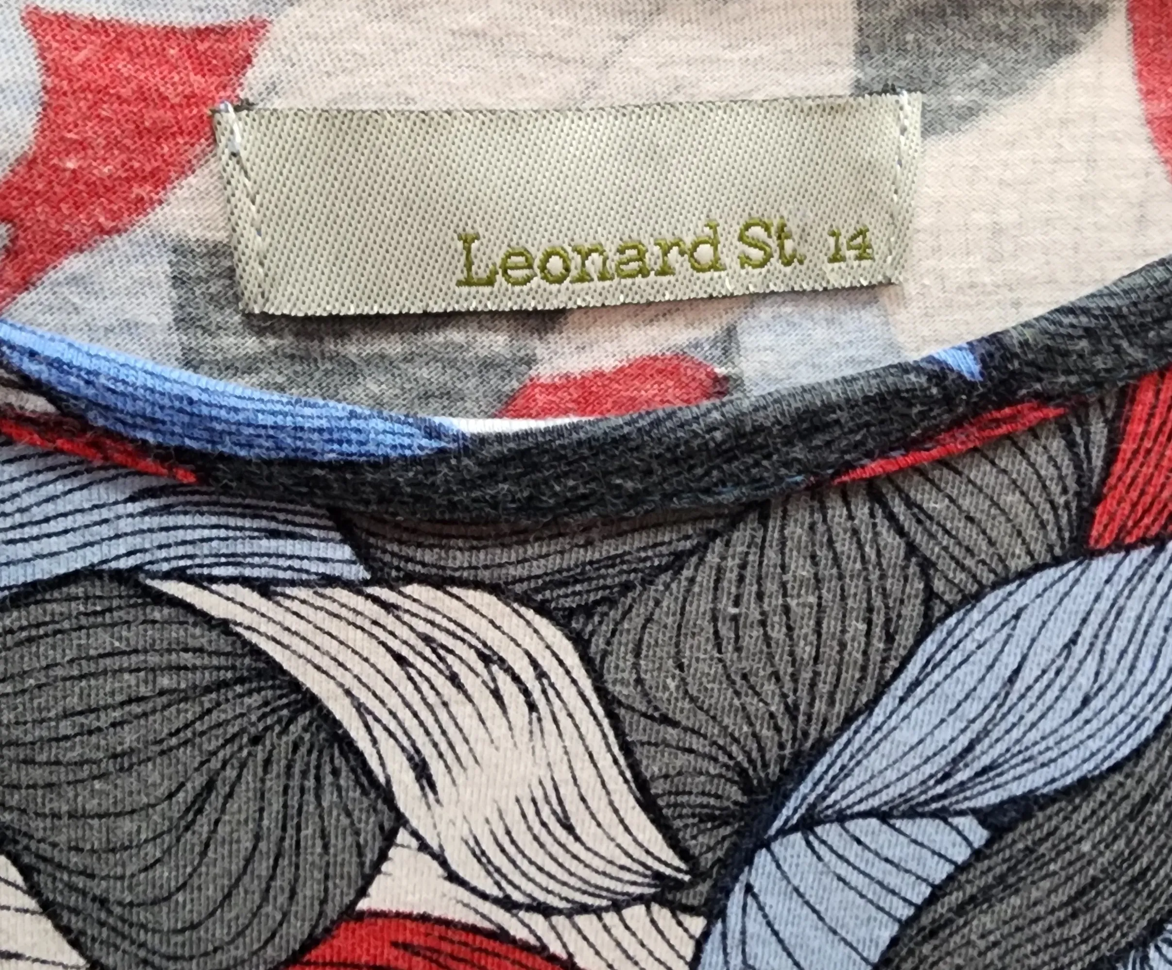Leonard St blue cotton dress size 14 (best fits 12-14)