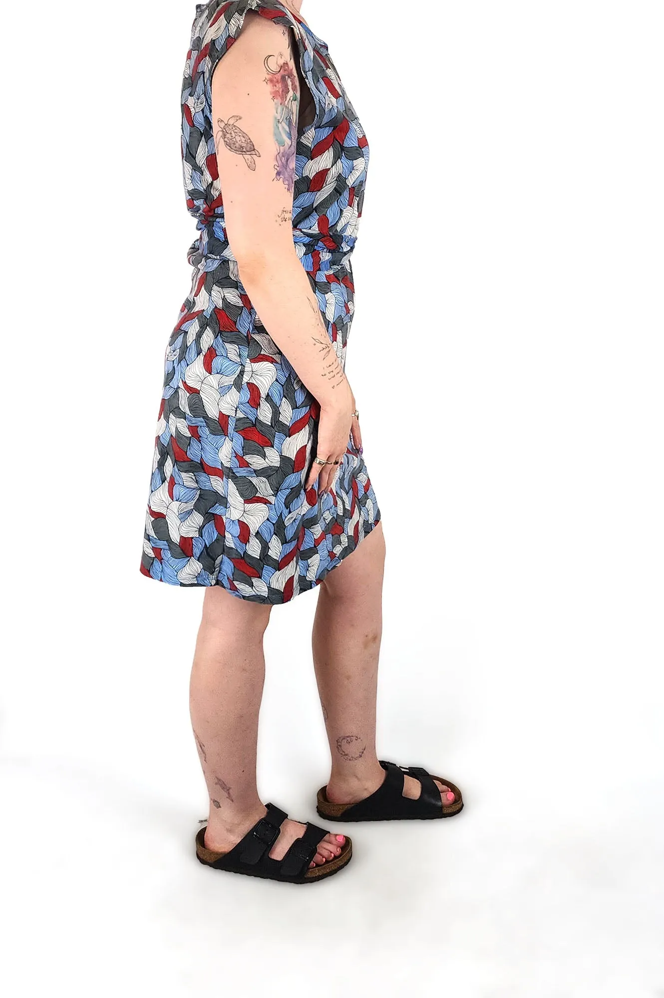 Leonard St blue cotton dress size 14 (best fits 12-14)