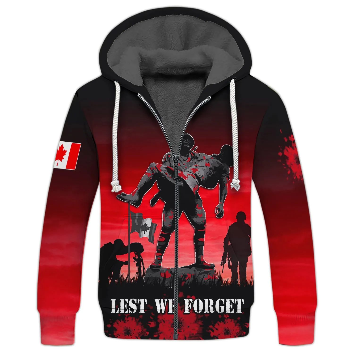 Lest We Forget Canada Remembrance Full Print 185